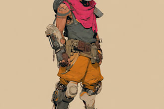 fantasy sci fi characte ro rillustration