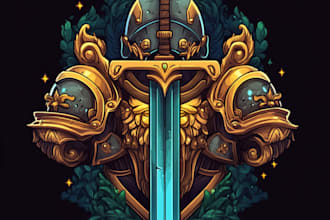 do creative fantasy game logo for mobile seeks