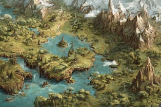 map illustration rv park fantasy map design map maker