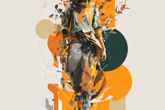 do a  abstract art on canvas to decorate walls, living