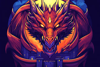 design medieval, fantasy, rpg, rustic, scifi and game logo