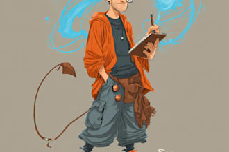 do a charcter of comic or design your comic character