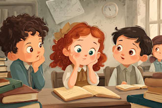 create children book illustration and cover