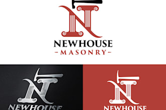 do modern custom masonry logo just 12 hrs