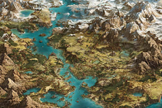 draw an amazing world or regional custom fantasy map