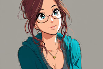 draw anime style comic strip for you