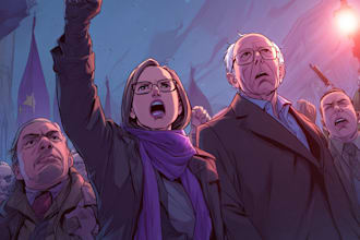create a funny political cartoon illustration for you