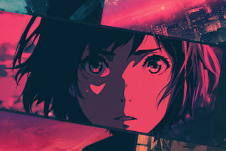 design anime or cartoon album cover album or single mixtape