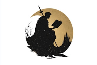 make a fantasy book or novel series logo