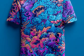 draw illustrator t shirt designs for you