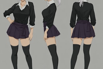 create a illustration anime or roleplaying character