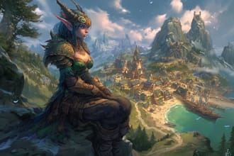 draw a world of warcraft or dnd fantasy character