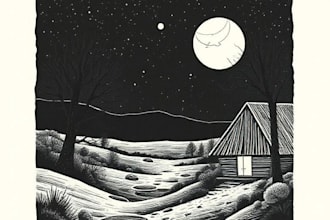 create unique linocut illustration
