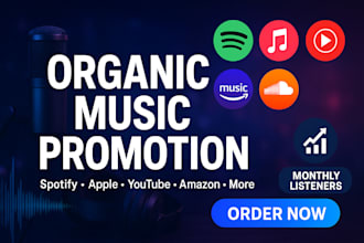 music promotion for spotify music soundcloud music youtube music amazon music