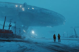 make a sci fi illustration for you