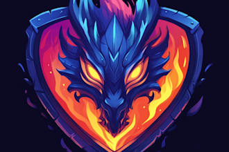 make unique medieval, fantasy, rpg, mmorpg game logo title