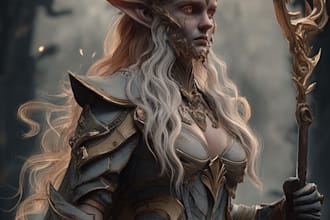 create fantasy and scifi  game concept art