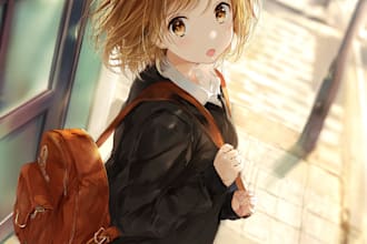 draw anime art character design illlustration, fanart
