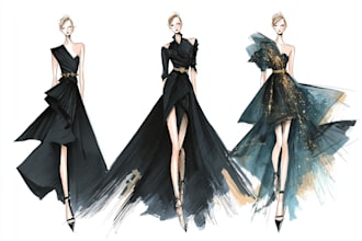draw fashion illustration and sketches
