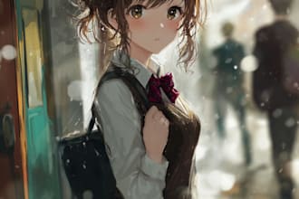draw your character in cartoonish or marvel or anime style