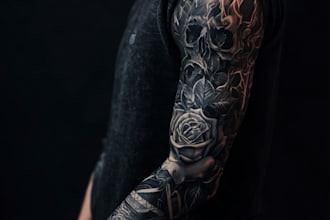 create a tattoo design of tattoo sleeve