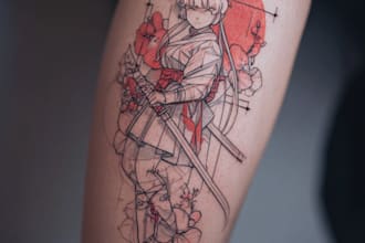 do manga anime tattoo design for you