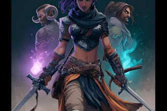illustrate your ttrpg oc, vtm, fantasy, dnd character art