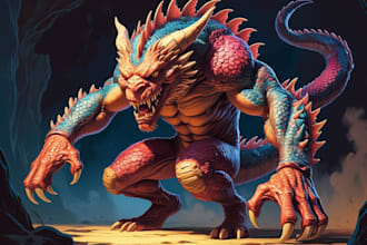 draw character designs for monsters