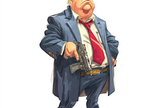 do a your awesome political cartoon art