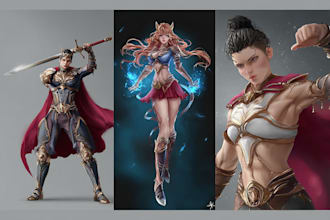 create portrait semi realistic character