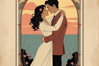 make romantic book cover design