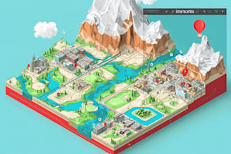 design amazing vector or isometric maps illustration