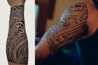 design a polynesian maori tribal tattoo