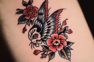 stunning custom tattoo design, viking, nordic and celtic