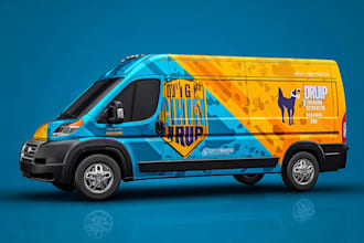 design stylish food truck wrap, food trailer wrap, or food van wrap design