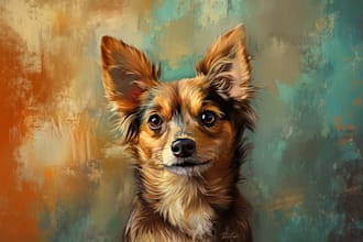draw watercolor pet portrait
