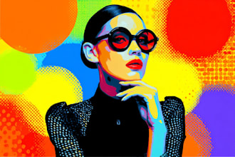 create a unique street pop art illustration