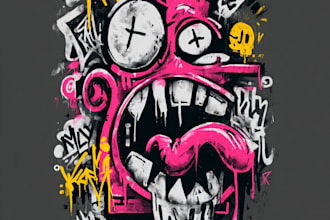 create unique street art graffiti collage