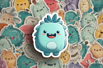 draw cute cartoon character, mascot, stickers