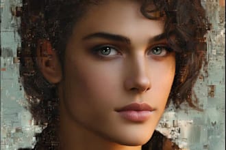 create a piece of ai artwork a character using ai