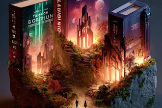 design ebook cover, book cover, sci fi book cove