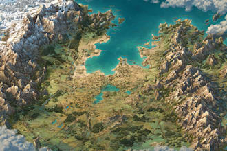 draw high quality professional fantasy map for dnd campaign,