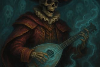 draw fantasy character for dnd party, game, oc