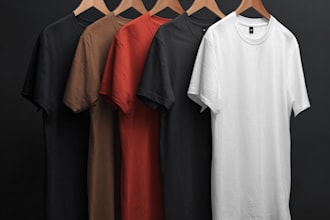 create bulk tshirt mockups or logo mock up with your designs
