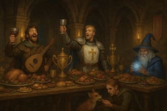 dnd character art or rpg character, character design