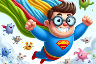 create a black and white comic superhero character