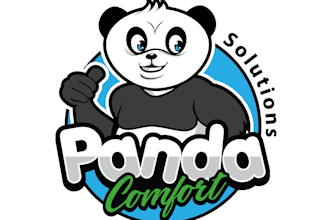 design modern panda logo with fast delivery