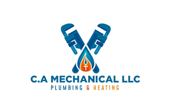 create a minimalist creative plumbing and heating logo design