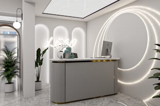 design modern and luxury beauty salon barber shop and nail salon