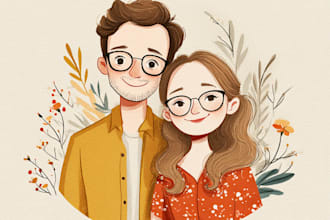 design a professional disney family portrait